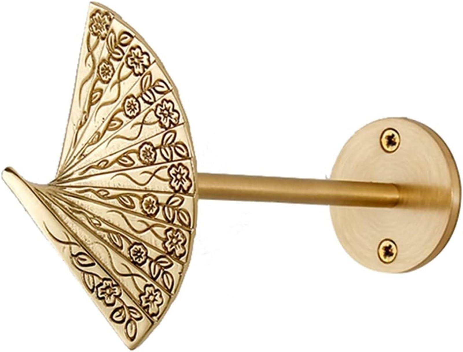 DLUXCAKaiwen Brass Curtain Holdbacks Scalloped Coat Hooks Bedroom Drapery Holdbacks Wall Mounted Curtain Hook Home Décor Window Treatment Decoration