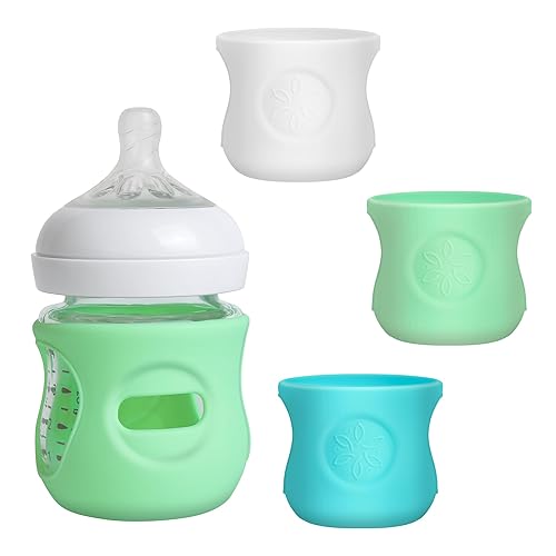 Paquete de 3 fundas de silicona para botella natural Philips Avent, soporte de biberones de silicona de grado alimenticio antiroturas, compatible