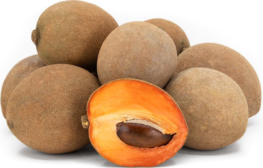 Fresh Mamey Sapote Fruit Tropical Brown Skin with Orange Flesh, Large Size - Enjoyed fresh in Salads, Smoothies, Desserts, Milkshakes and Snacking (2 Count Large (3.5lbs - 4.5lbs))
