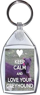 Keep Calm and Love Your Greyhound - Keyring