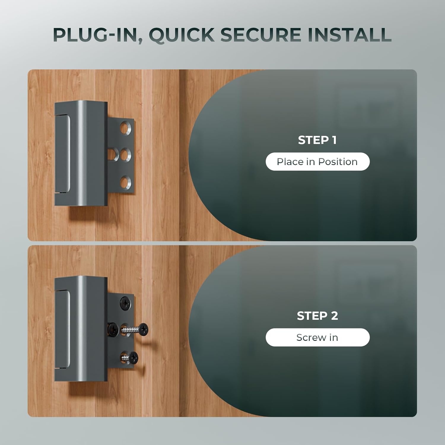 4Pack Home Security Door Reinforcement Lock Childproof, Door Lock for Kid Safety, Door Latch Stopper for Front Door Inside Top of Door, Aluminum Construction Finish