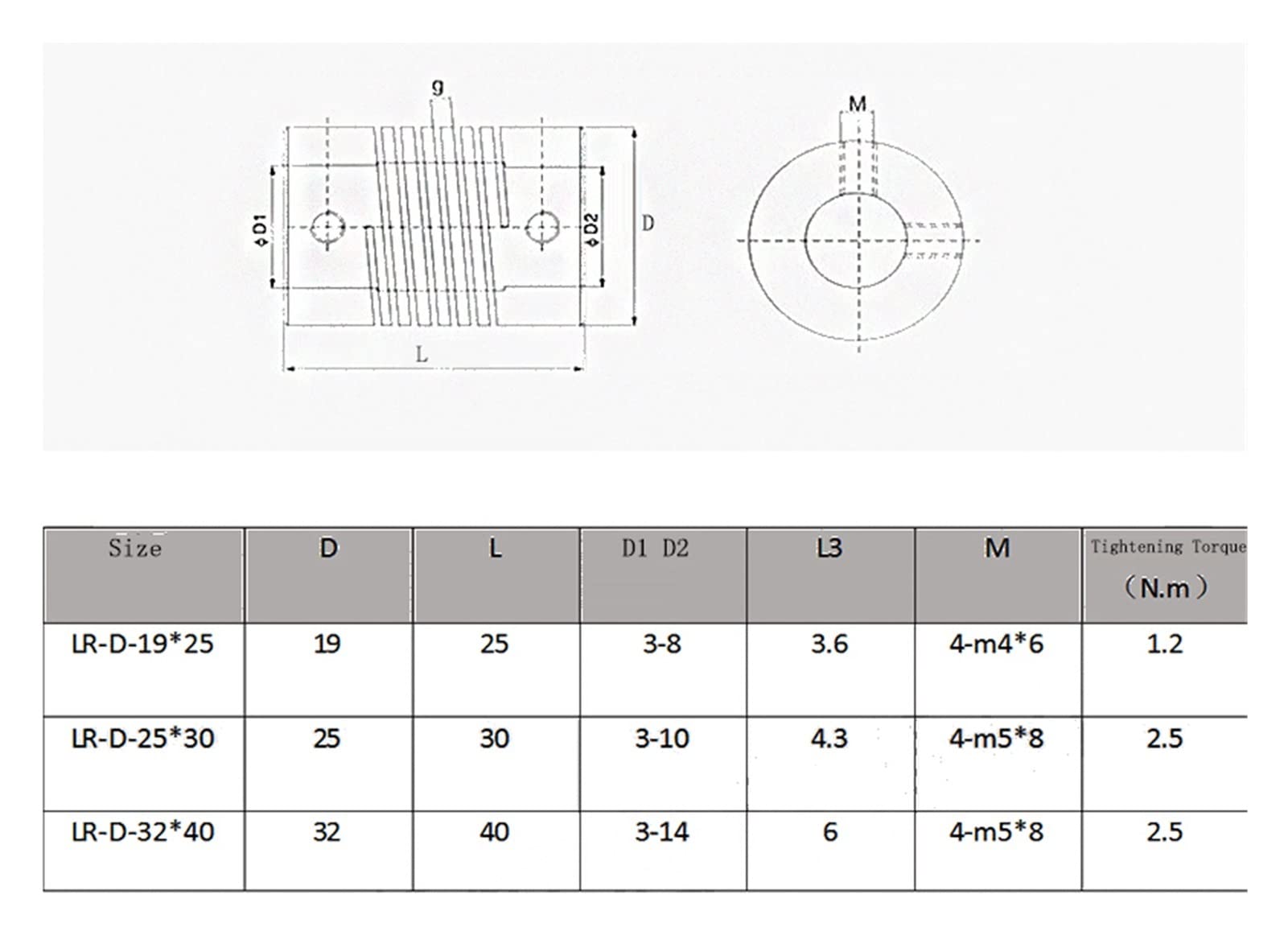 LR-D-25 * 30 D25L30 5 * 5 5x5 5 * 6 5x6 5 * 8 5x8 5 * 10 5x10 5 * 12 5x12 Al CNC Electronic Starter Jaw Spider Shaft Spring Coupler Flexible Coupling (Size : 1Piece 5x5)