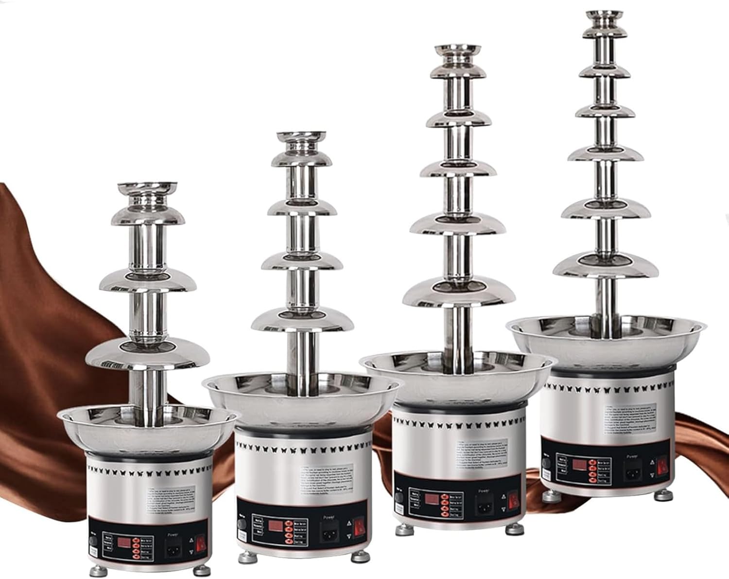 Electric Chocolate Fountain Machine,Multi-Tier Melting Fondue for Parties,Events,and Catering,6Th Floor
