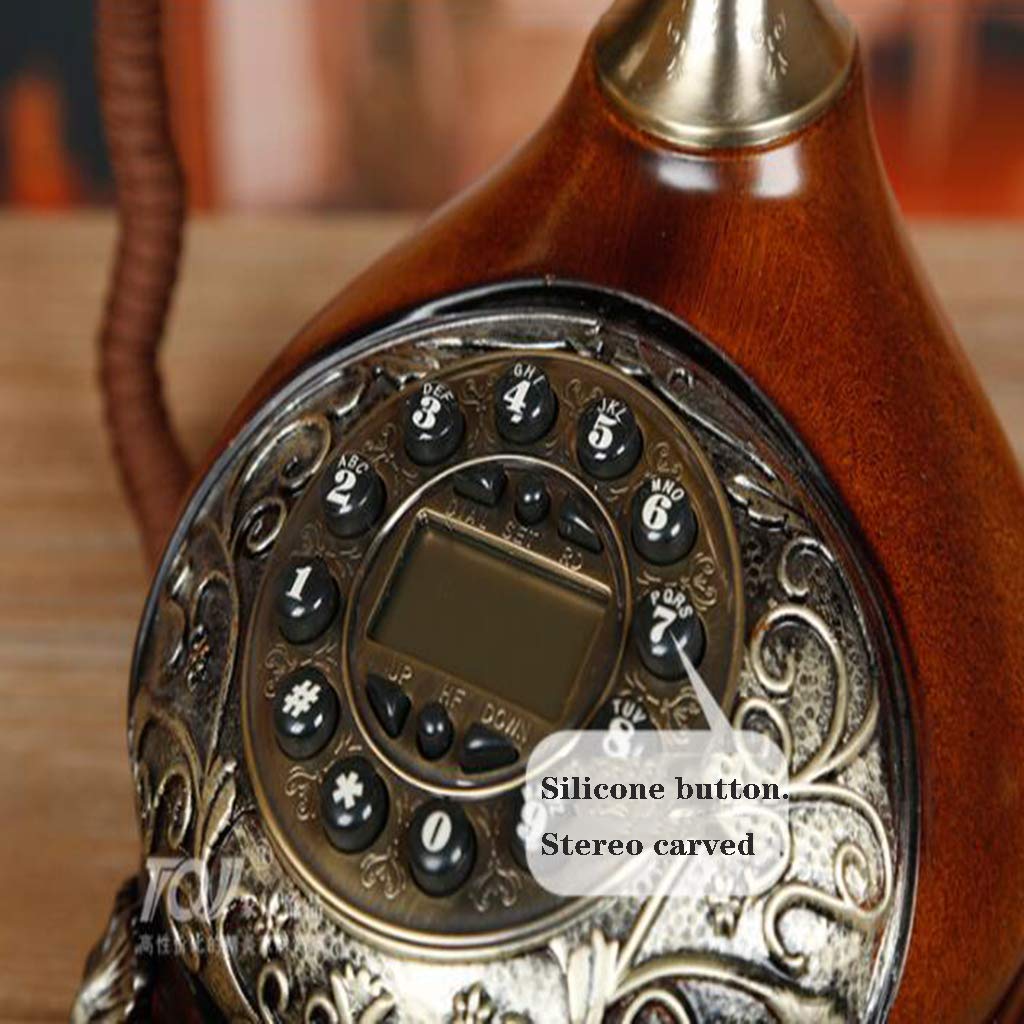 Telefono Vintage retrò, Telefono Fisso con Filo in Stile Antico con Pulsante di Composizione per la casa e L'Ufficio