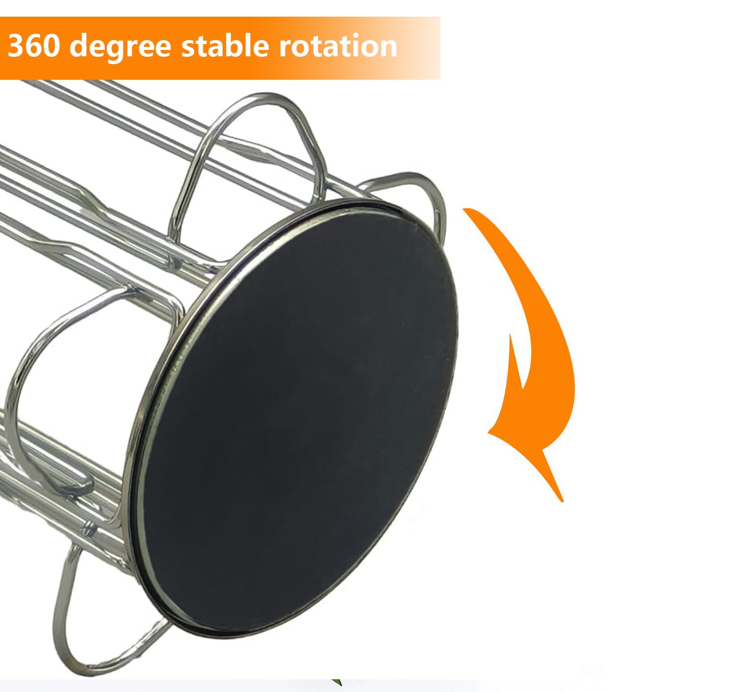 Meelio Coffee Pod Holder for Nespresso Vertuo, 360 Degrees Revolving Carousel, Holds 28 Nespresso Vertuo Pods, Space-Saving Countertop Organizer, Smooth Spin & Secure Slots, Black: Silver 35 Vertuo Pod