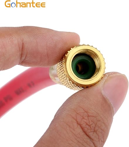 Miniatura 7 de Mangueras de carga de refrigerante de CA R410A, 70 "R410A HVAC manguera de carga con 14 "macho y hembra 800PSI presión de trabajo para R410A R22