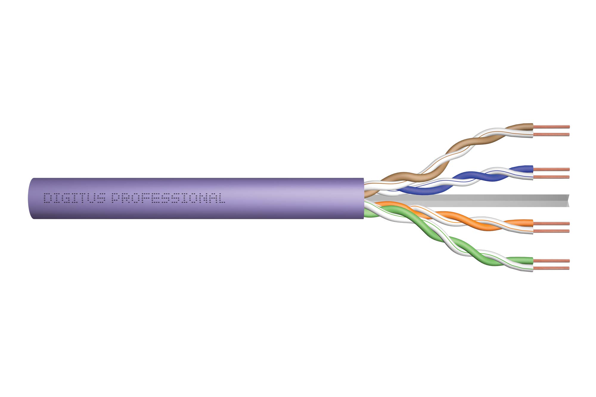 DIGITUS 500 m Cat 6 Netzwerkkabel - U-UTP Simplex - BauPVO Dca - LSZH Halogenfrei - 250 MHz Kupfer AWG 23/1 - PoE+ Kompatibel - LAN Kabel Verlegekabel Ethernet Kabel - Violett | Simplex – AWG 23/1 – PoE Kompatibel – 1 Gbit/s – 250 MHz – LAN Verlegekabel E