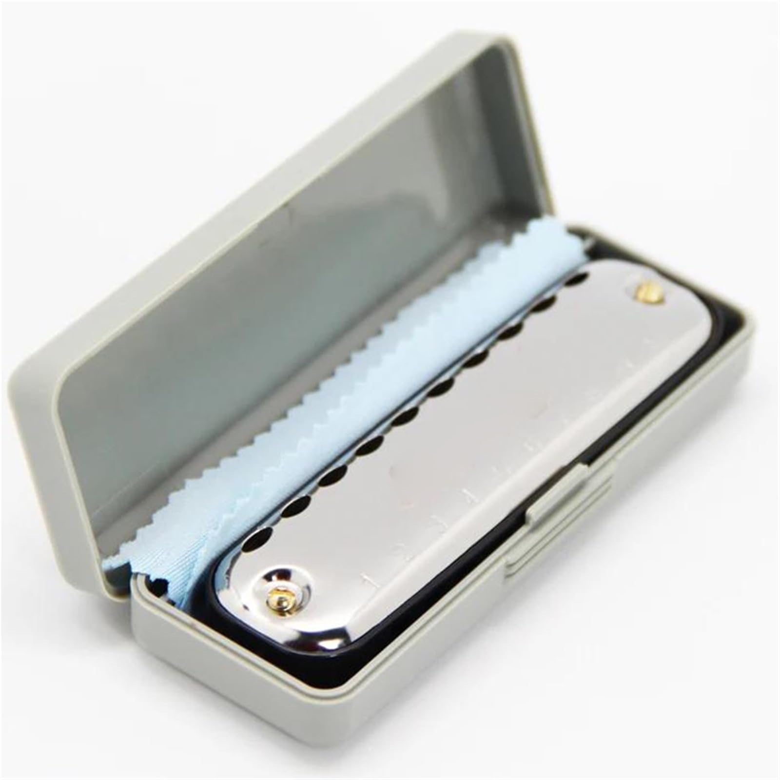 Harmonijka Ustna Dla Początkujących Blues Harp 10 Hole Key Of C Diatoniczna Harmonijka ABS Grzebień Harmonijka(Black)
