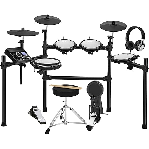 AODSK Electric Drum Set for Adult Professional Drummer with 400 Sounds,USB MIDI,Silent Mesh Drum Set with Heavy Duty Pedals