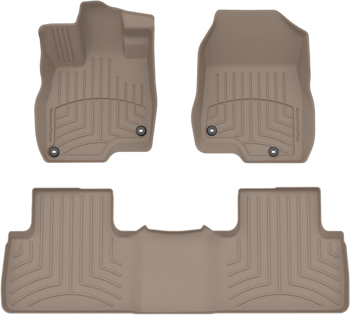 WeatherTech FloorLiner HP Custom Fit Floor Mats for Acura RDX 1st & 2nd Row (451469-1-2IM), Tan
