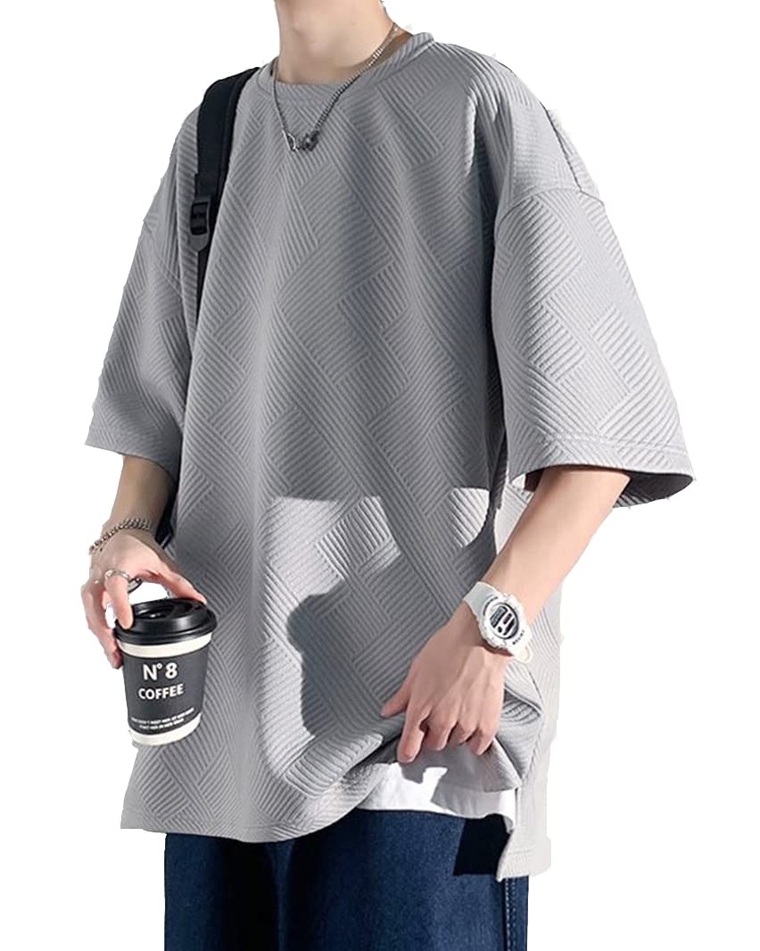 [Poperdision] メンズ 夏服 tシャツ メンズ 半袖 五分袖 ゆった…