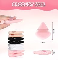 Vista 6 de 8 piezas triángulo polvo soplo cara triángulo suave maquillaje Puff terciopelo cosmética base licuadora esponja belleza maquillaje herramientas