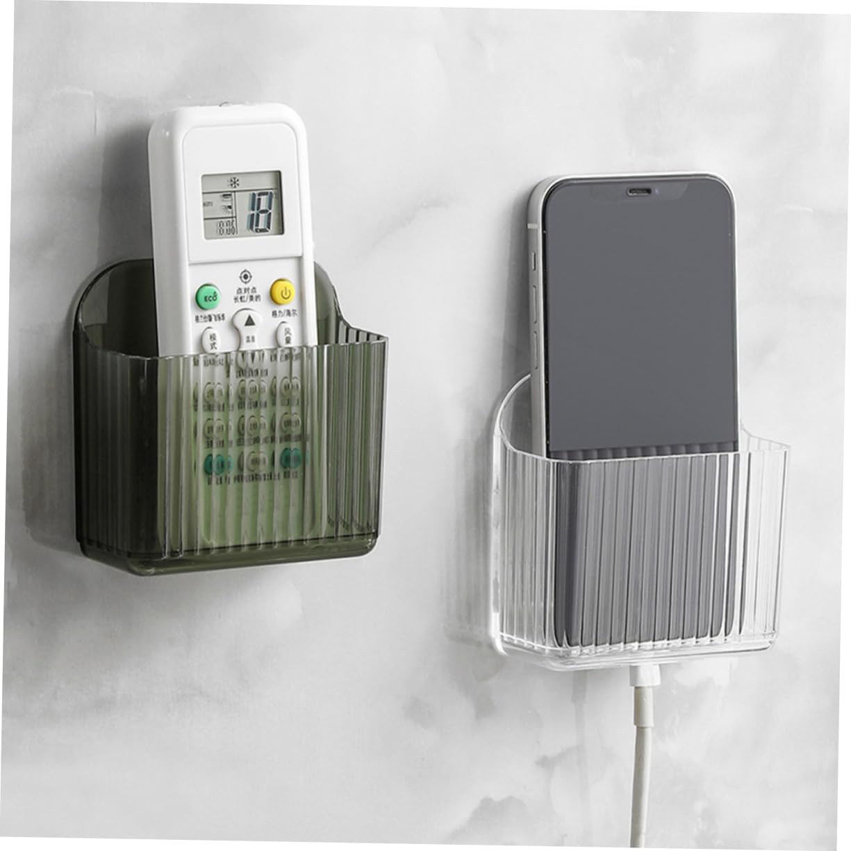Ciieeo 5 Sätze Fernbedienungs Aufbewahrungsbox Transparenter Halter Organizer Selbstklebender Organizer Wandbehang Controller Aufbewahrung 2 Stück * 5