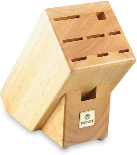 Miniatura 1 de Mundial Bloque de almacenamiento de cuchillos de 9 ranuras serie KB-9 de madera maciza