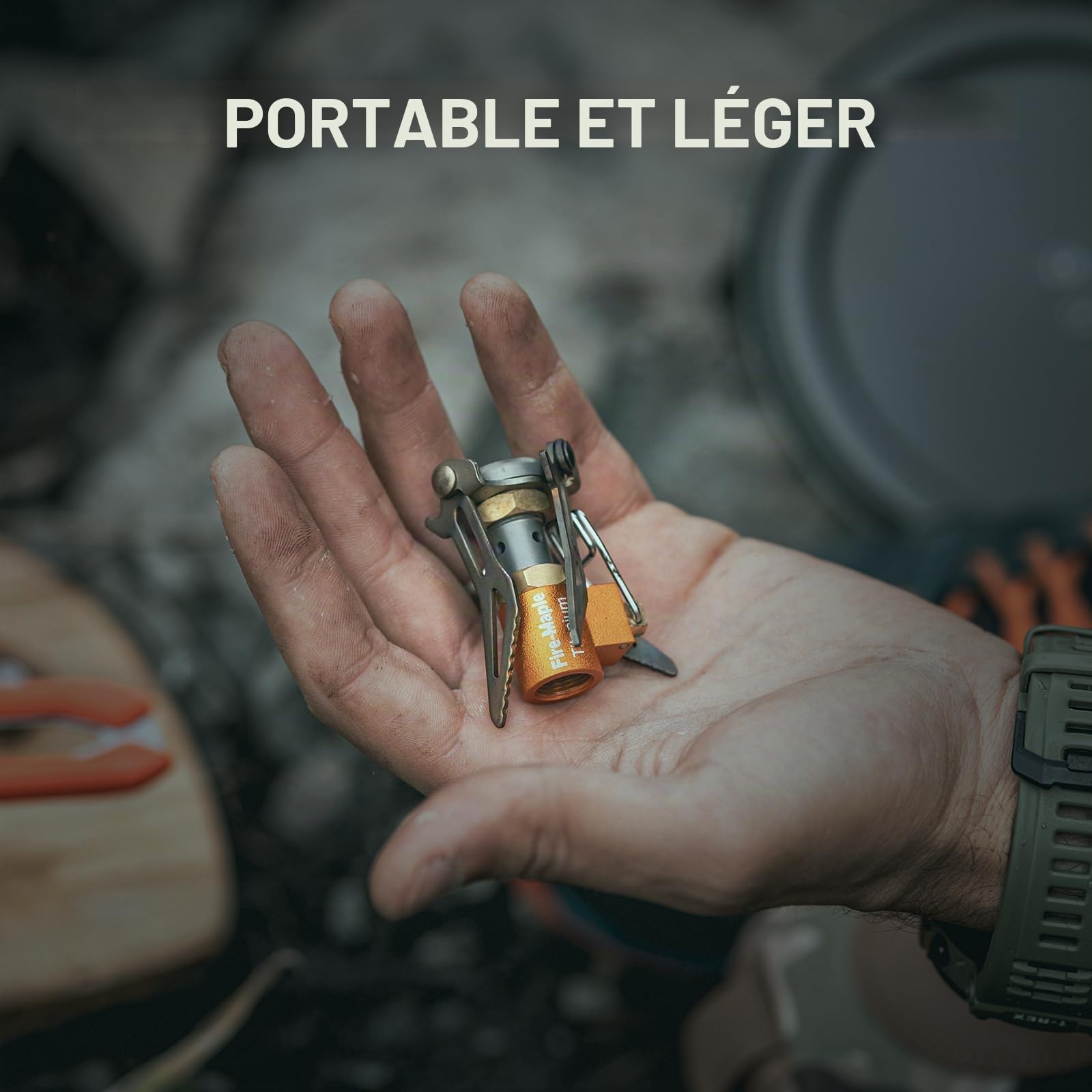 Fire-Maple Mini Poêle de Camping en Titane Ultraléger Portable à Gaz pour l'extérieur Pique-nique Excursion FMS-300T