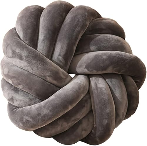 Scceatti Thick Soft Seat Cushion 16In Car Seat Cushions for Driving Grey Round Cushion Pillow Round Sofa Chair Office Sofa Hand Woven for Office