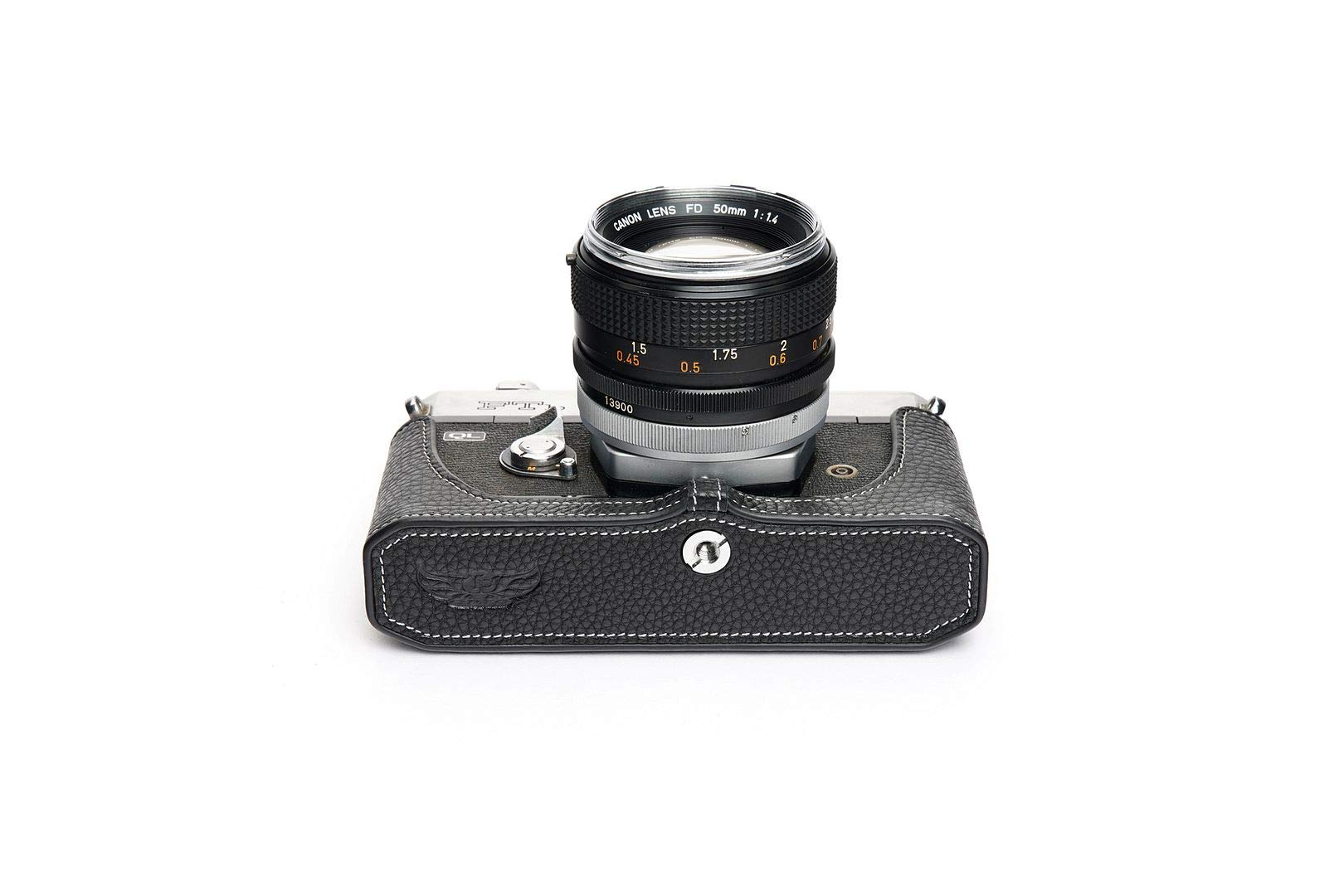 Amazon.com : Handmade Genuine Real Leather Half Camera Case Bag