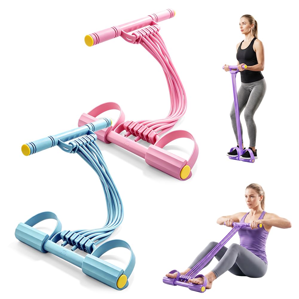 8 Röhren Widerstandsbänder mit Griff, 2026 New 3-in-1 Multifunktions Expander, Resistance Bands, Oberschenkeltrainer Fitnessbänder, Ganzkörpertrainer für Zuhause Leg Exerciser für Yoga Fitness