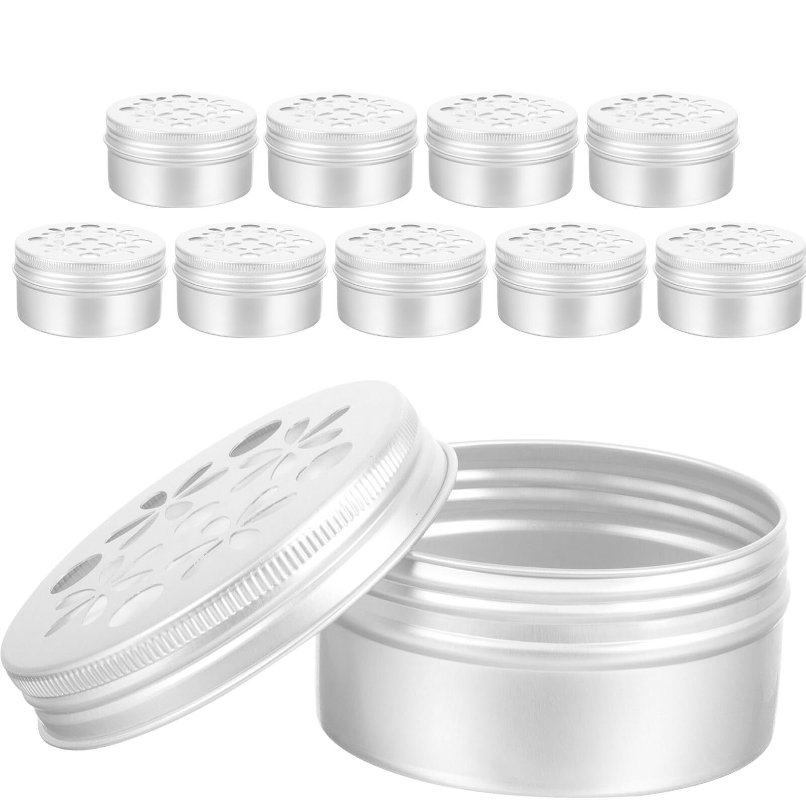 Happyyami Contenedor de Entrenamiento de Olfato para Perros 80ml 10uds | Aluminio Plata, Resistente al Desgaste Mordidas, Formato Compacto para Uso en Lotes de Diez