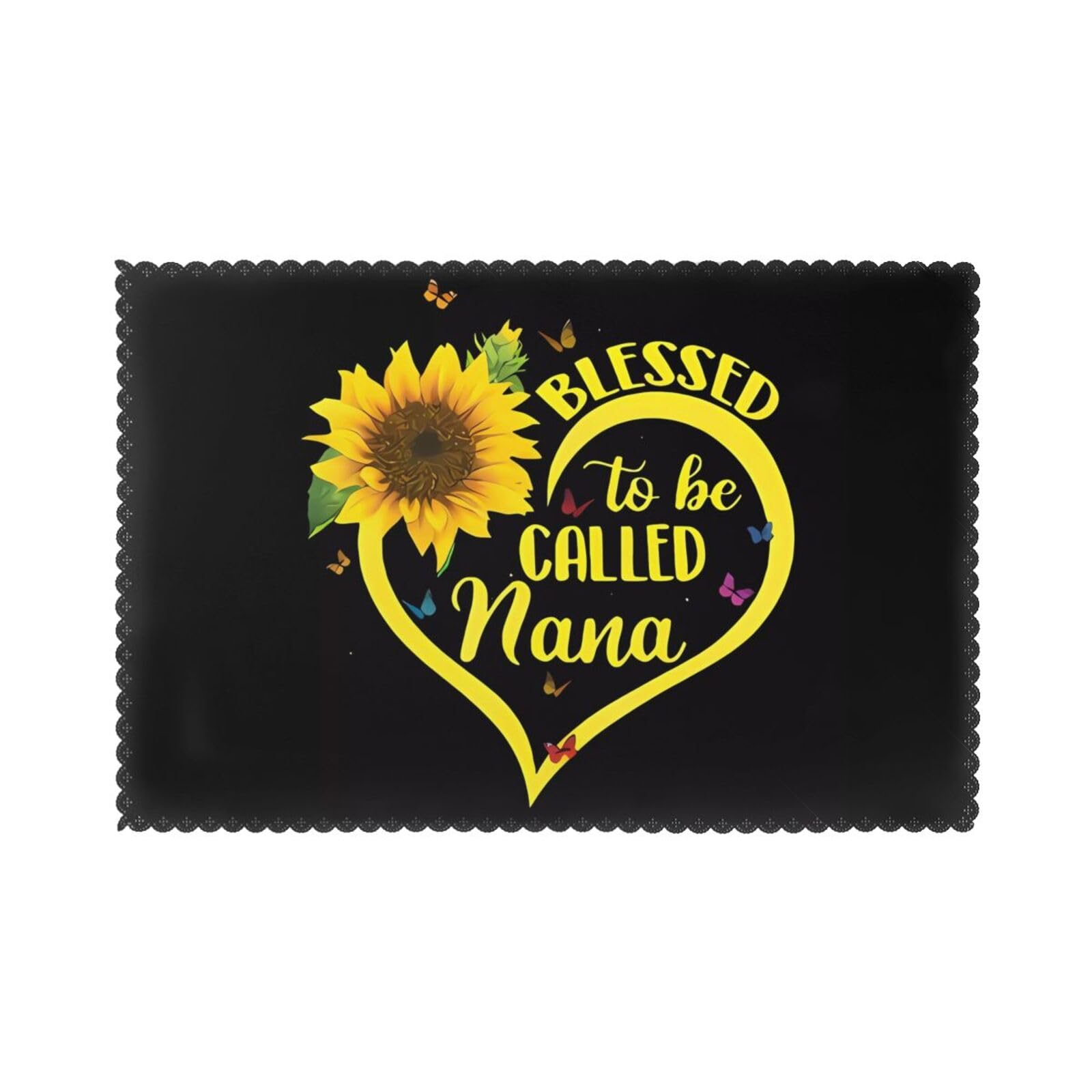 Sets de table cuisine maison lot de 6 pièces résistants chaleur motif tournesol jaune