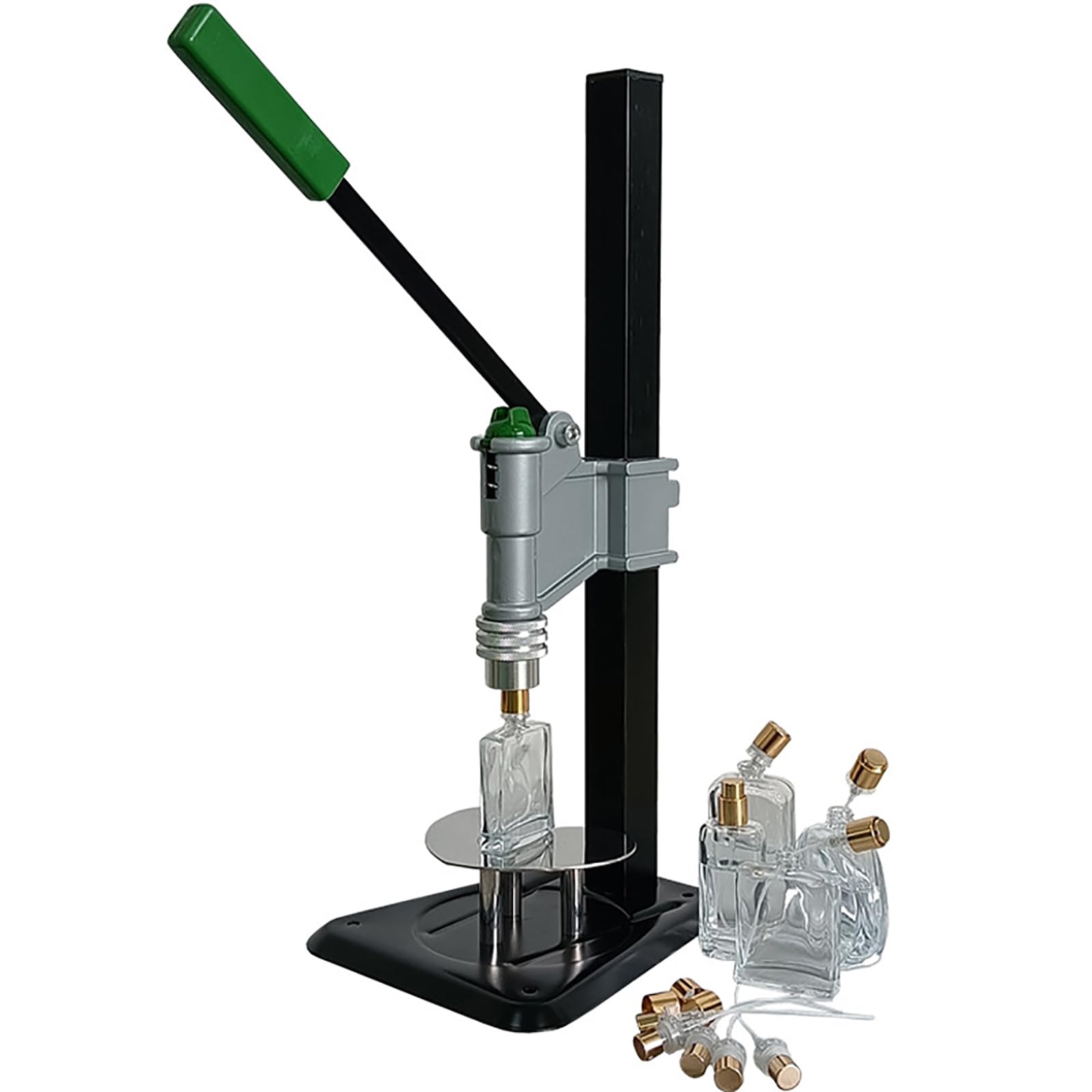 13 mm Hand-Crimper Vial Sealer – Manueller Flaschenverschluss für Parfümflaschen, Kunststoffkappen – höhenverstellbare Crimpmaschine und Parfümversiegelungswerkzeug