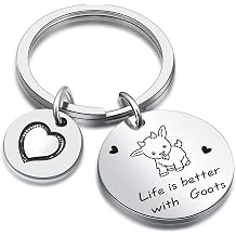 Goat Mom Keyring Goat Jewelry Best Friend Keychain Goat Whisperer Gift Crazy Goat Lady Jewelry