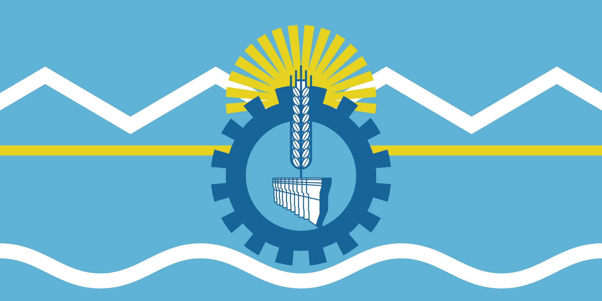 Drapeau Province de Chubut de 1.5m² avec finitions haute résistance