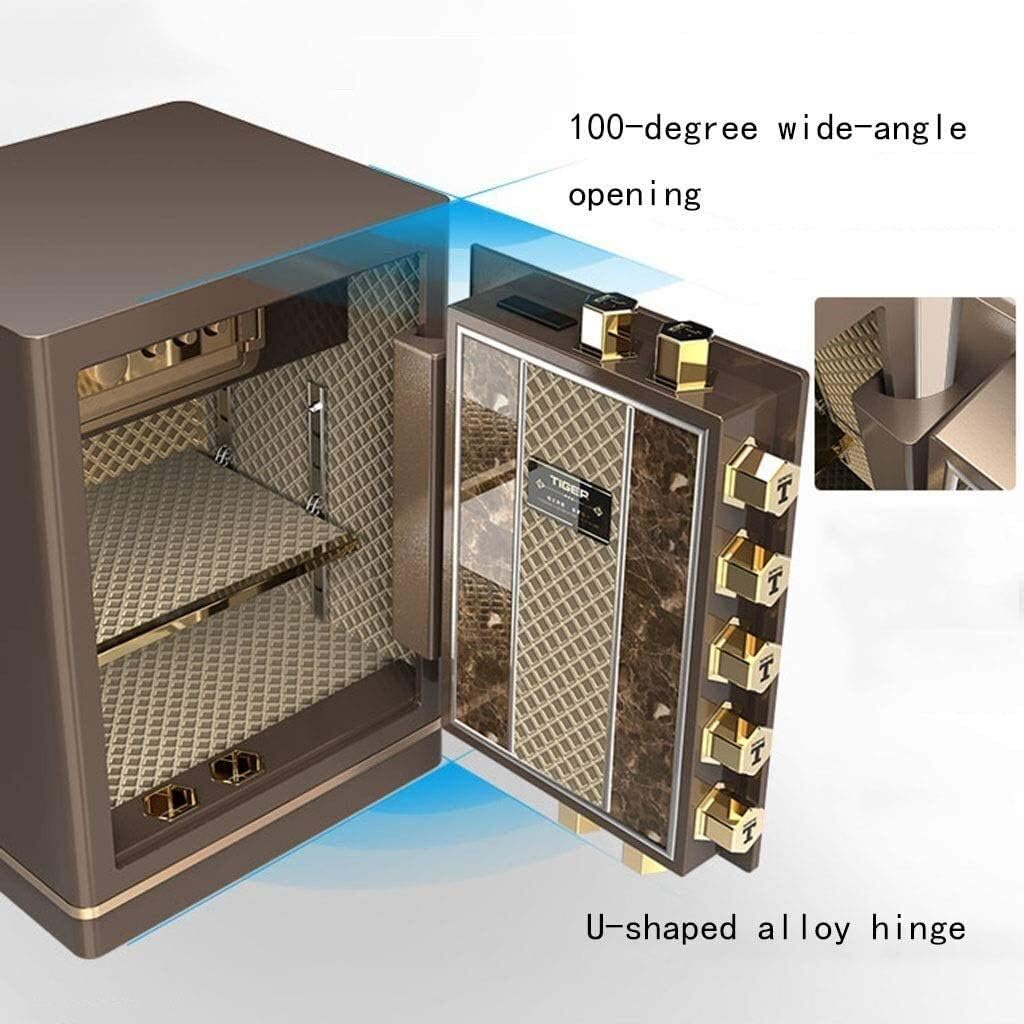 strongbox and Durable Fireproof Waterproof Wall Home 50cm Fingerprint Password Office Bedside Security All-Steel Anti-Theft Safe Cabinet Safes n Cash Use Storage