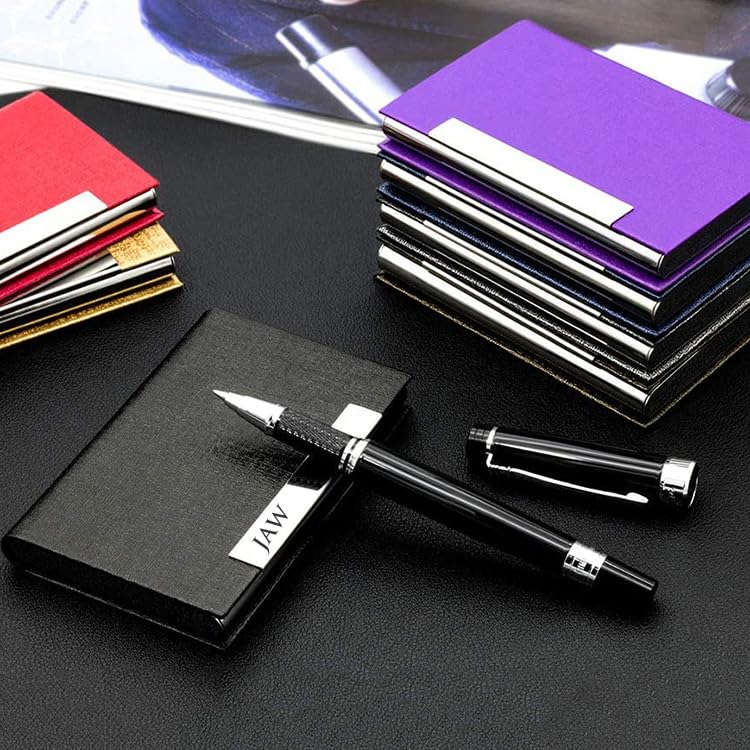 Custom Name Logo Business Card Holder/ Case Professional Wallet Credit Card ID Case/Holder for Men & Women (Style 4)3