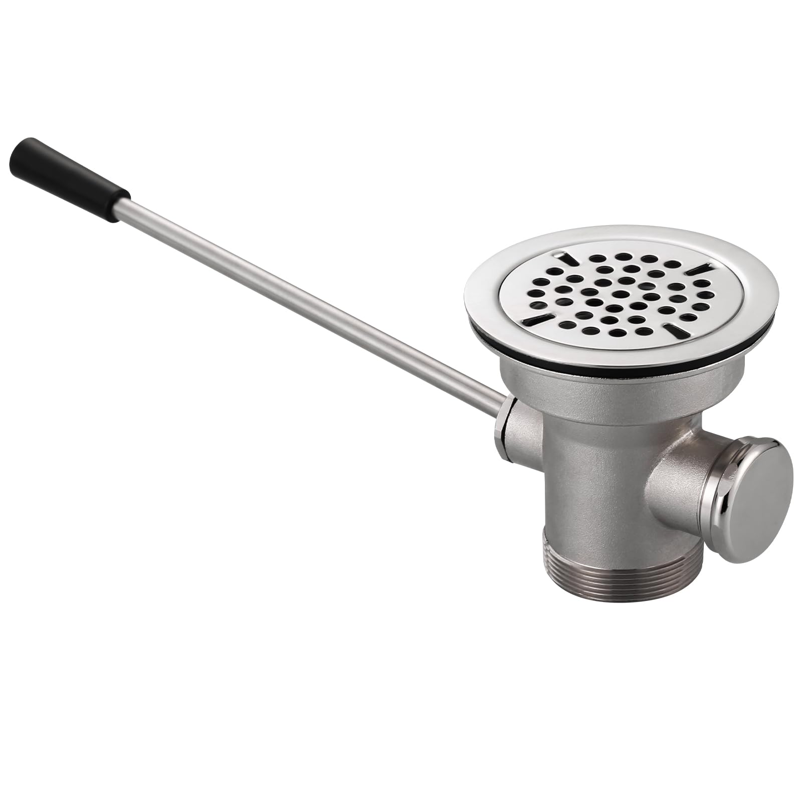 3-1/2 Inch Commercial Sink Drain with Lever Handle Waste Drain Valve