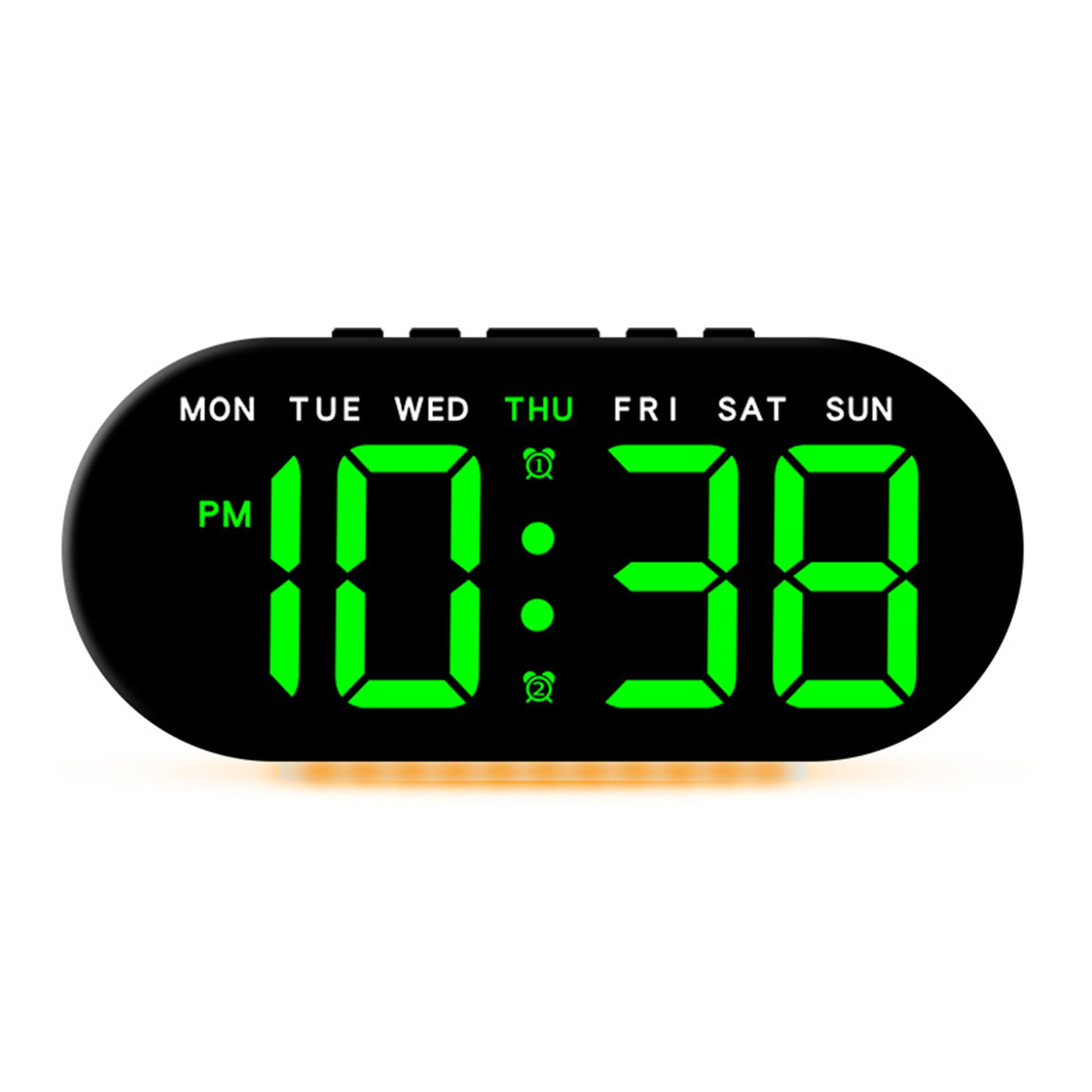 HMETOL Digital Wall Clock with Large LED Display and Temperature Monitor