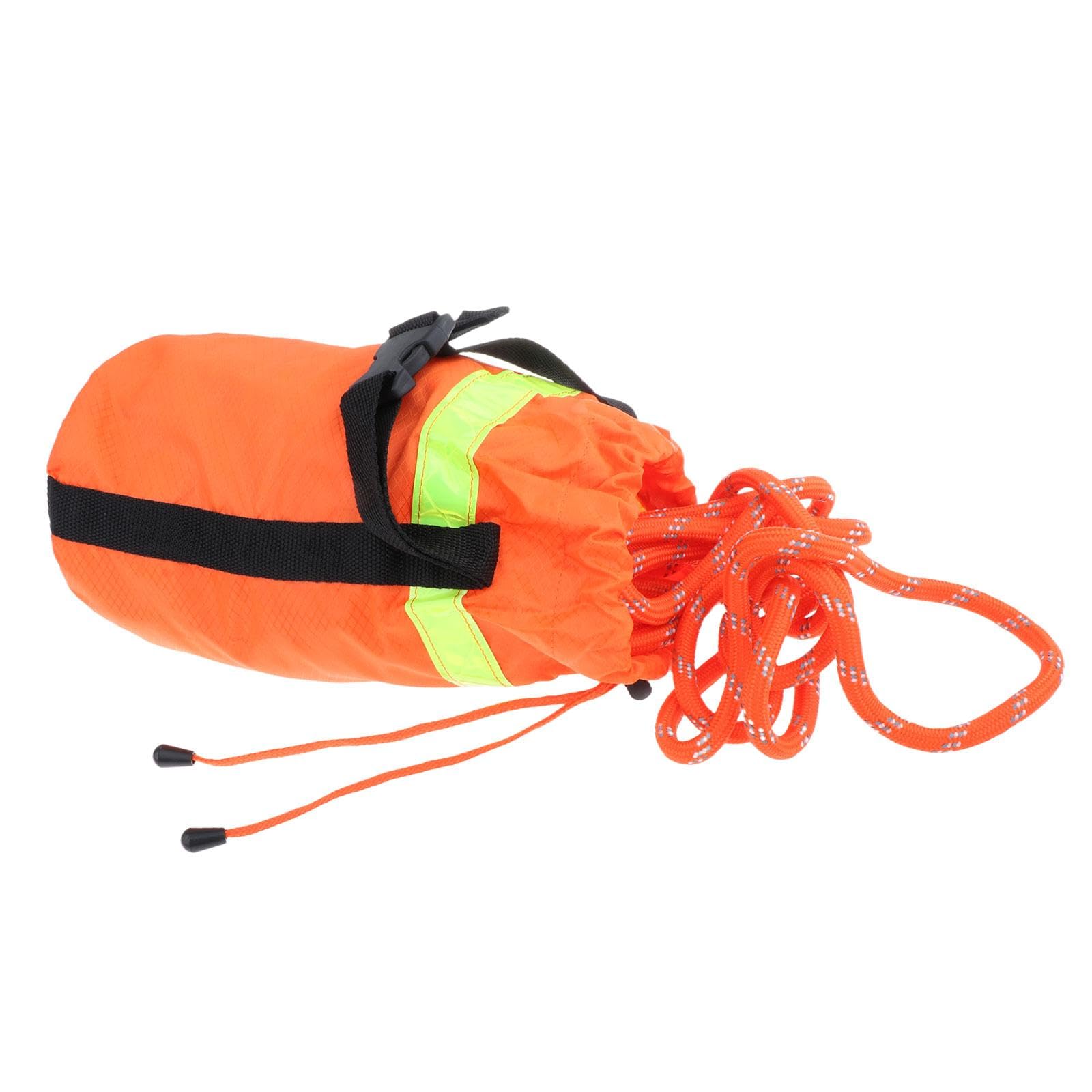 LOVIVER Water Throwable Throw Bag Floating Throwing Line Reflective 8mm Dia Flotation Device Portable Fishing Boat Rafting Throw Line, 31m Rope