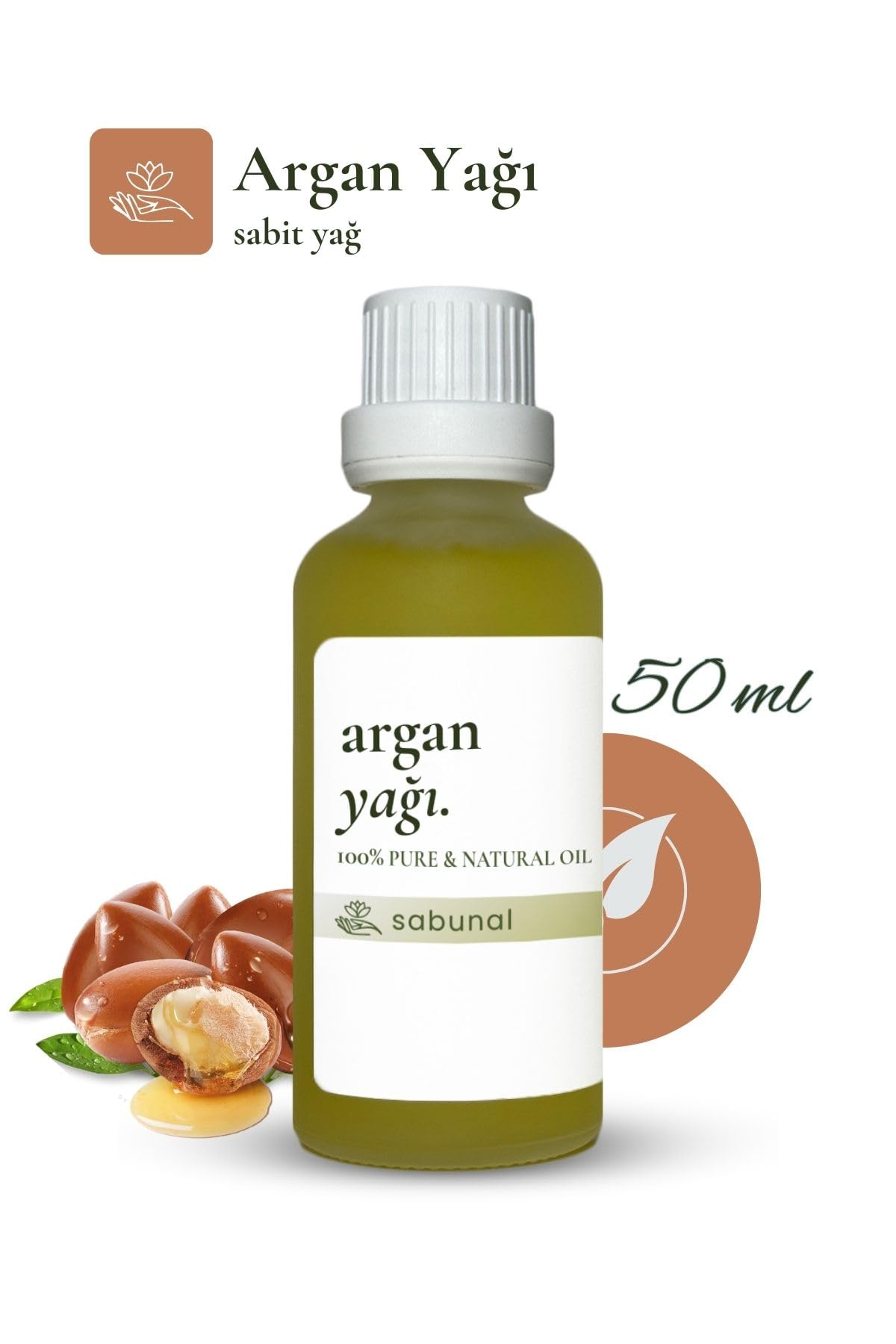 Argan Yağı 50 ml - Saç ve Cilt Bakımı İçin Bitkisel Bakım Yağı