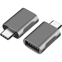 USB C Adapter 2 Pack,High-Speed Data Transfer, USB-C to USB 3.0 Female Adapter for MacBook Pro 2020, iPad Pro 2020, Samsung Notebook 9,Dell XPS & More Type C Devices Space Gray