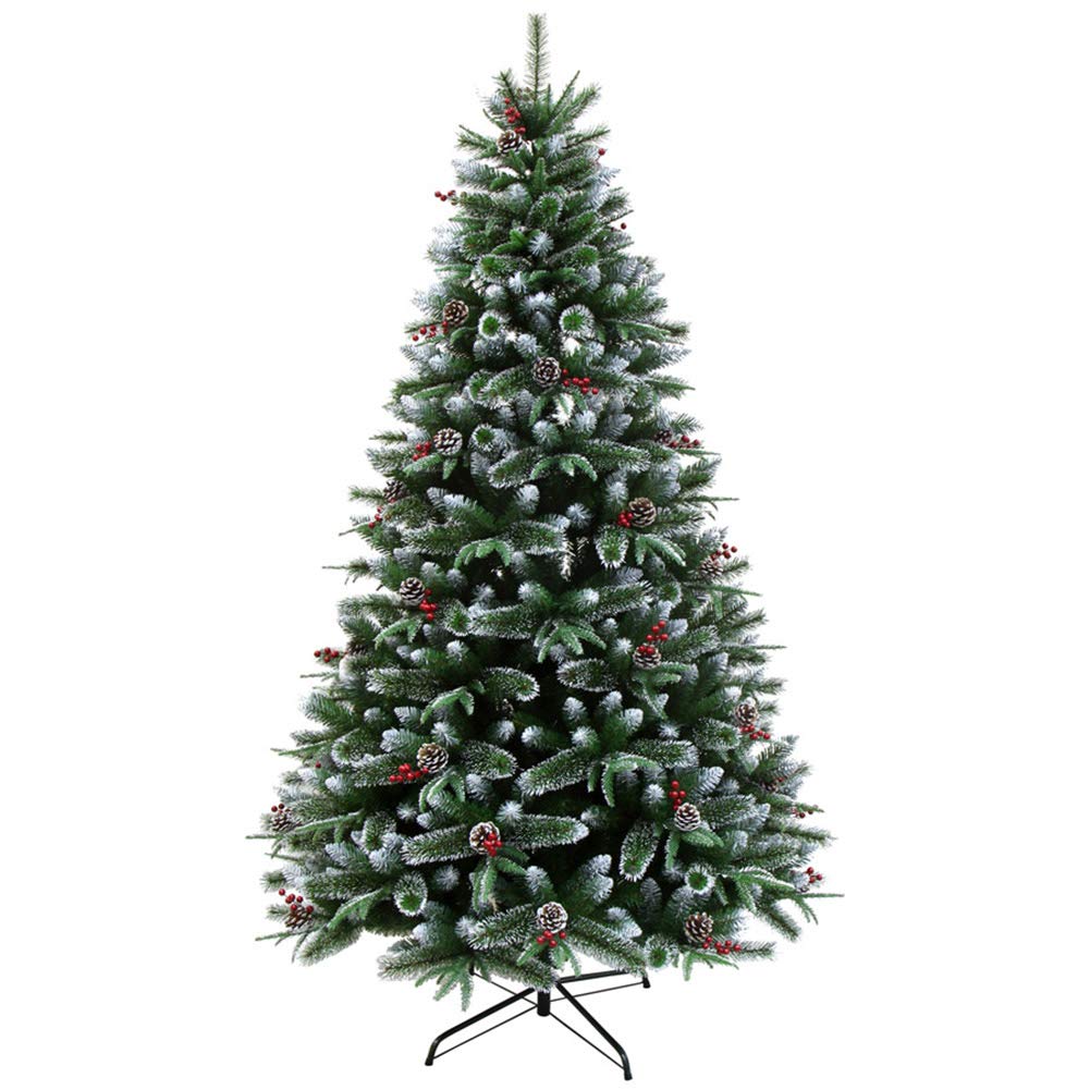 yidenguk 5.9ft Green Artificial Christmas Tree,For Xmas Halloween Holiday Party Christmas Tree Set With 54 Pine Cones 670 Branches Christmas Tree Metal Frame