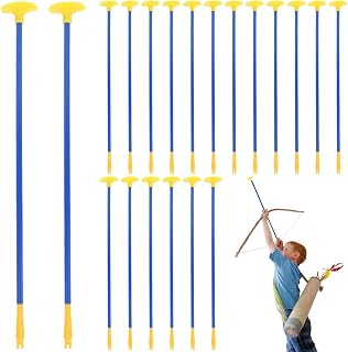 OtbusHit 20 Pack 16.54" Suction Cup Arrows for Kids Archery - Lightweight, Well-Balanced, Reusable Safe Toy for Indoor Outdoor Play