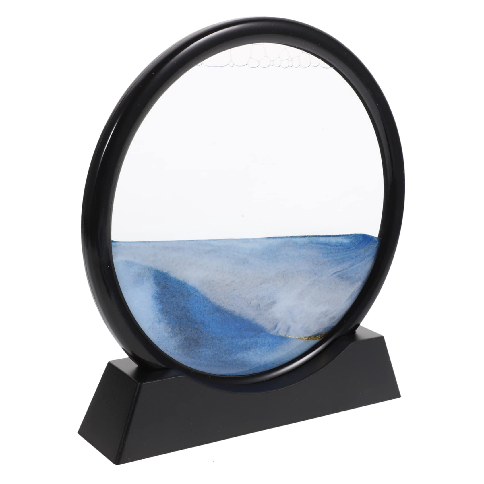 Abaodam Moving Sand Art Hourglass Decor Quicksand Painting for Desk Office Elegant Sand Art Liquid Frame Unique Present for Home Study Room Aesthetic