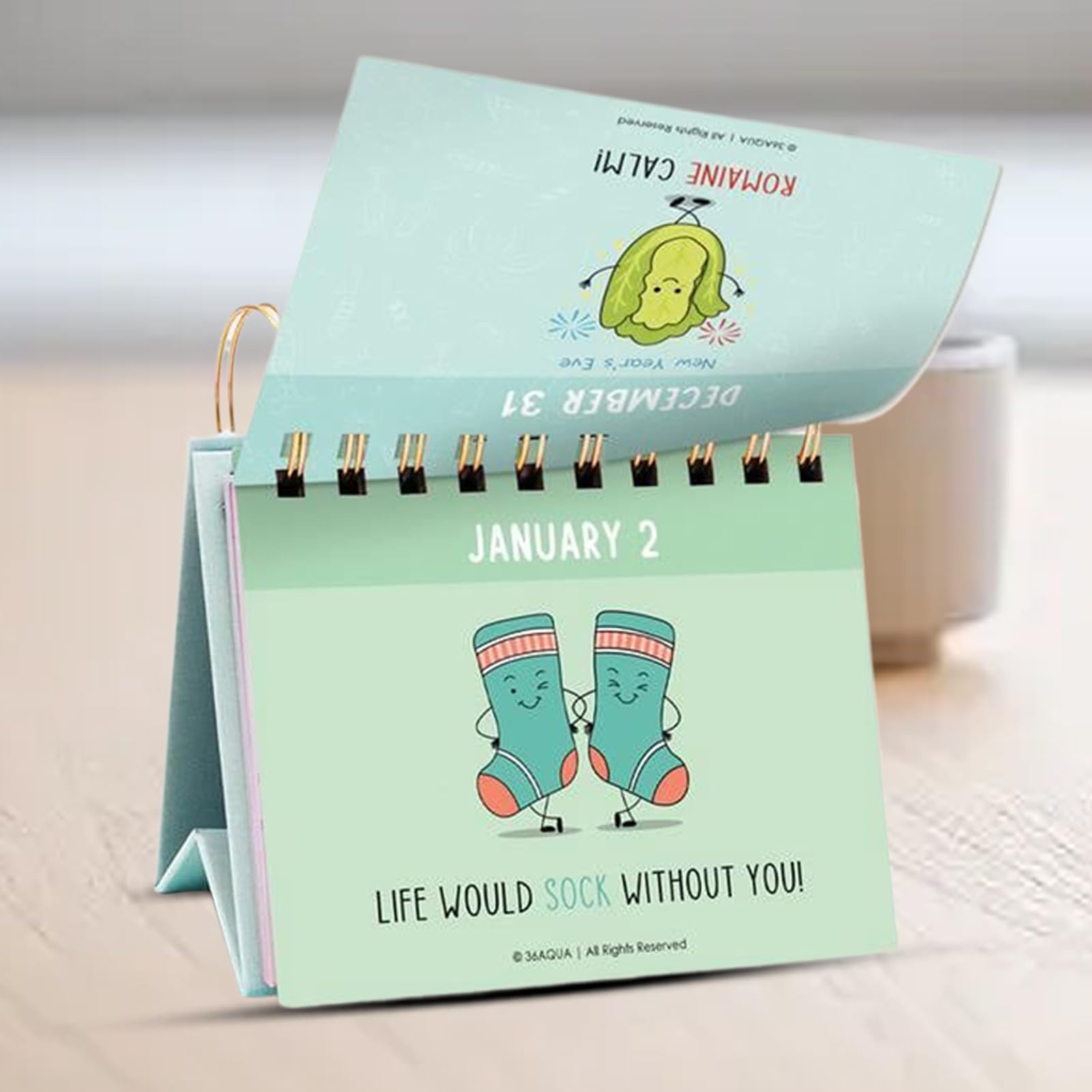 Motivational Calendar - Daily Quotes for Desk | Perpetual Table Decoration, 2026 Inspiration, Positive Reminder with Compact Build & Stylish Appeal for Workplace, Dorm, Home, Office and Study