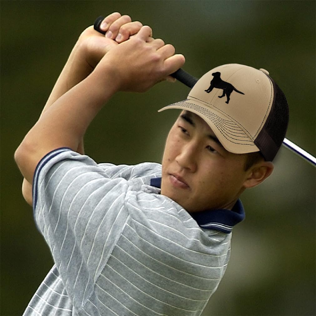 Richardson Mesh Cap Hat Embroidered Black Labrador Retriever Lab Embroidery Trucker Hats for Men & Women - Image 2