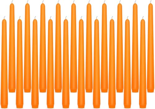 Paquete de 20 velas cónicas moradas de 10 pulgadas de alto sin perfume para cena sin goteo para boda, fiesta, hogar, 8 horas de tiempo de combustión