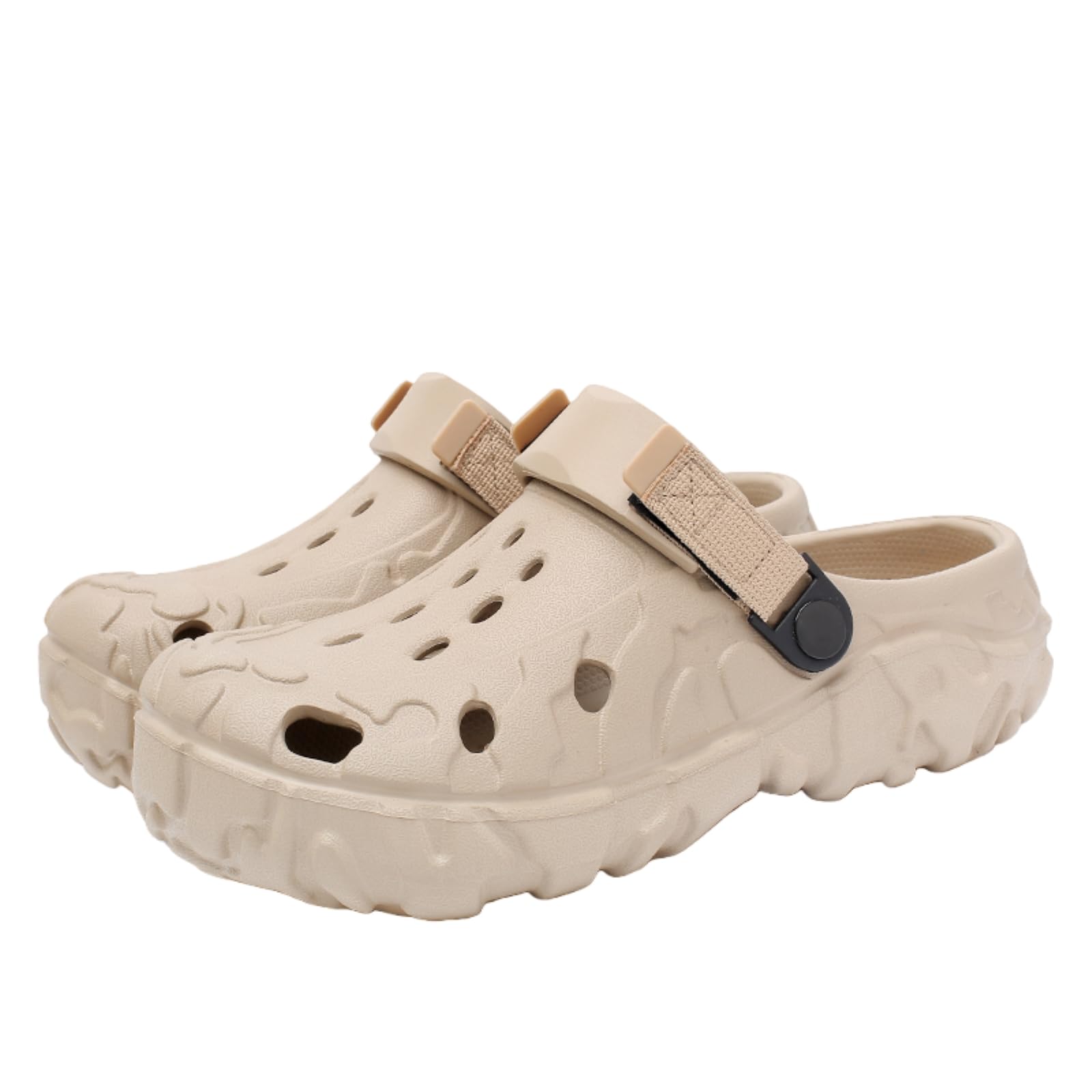 LSQSLBD Sliders Eva Men's Sandals Clogs Slippers Lightweight Plastic Clog Men Women Beach Working With Couple's Clogs-khaki-46-47
