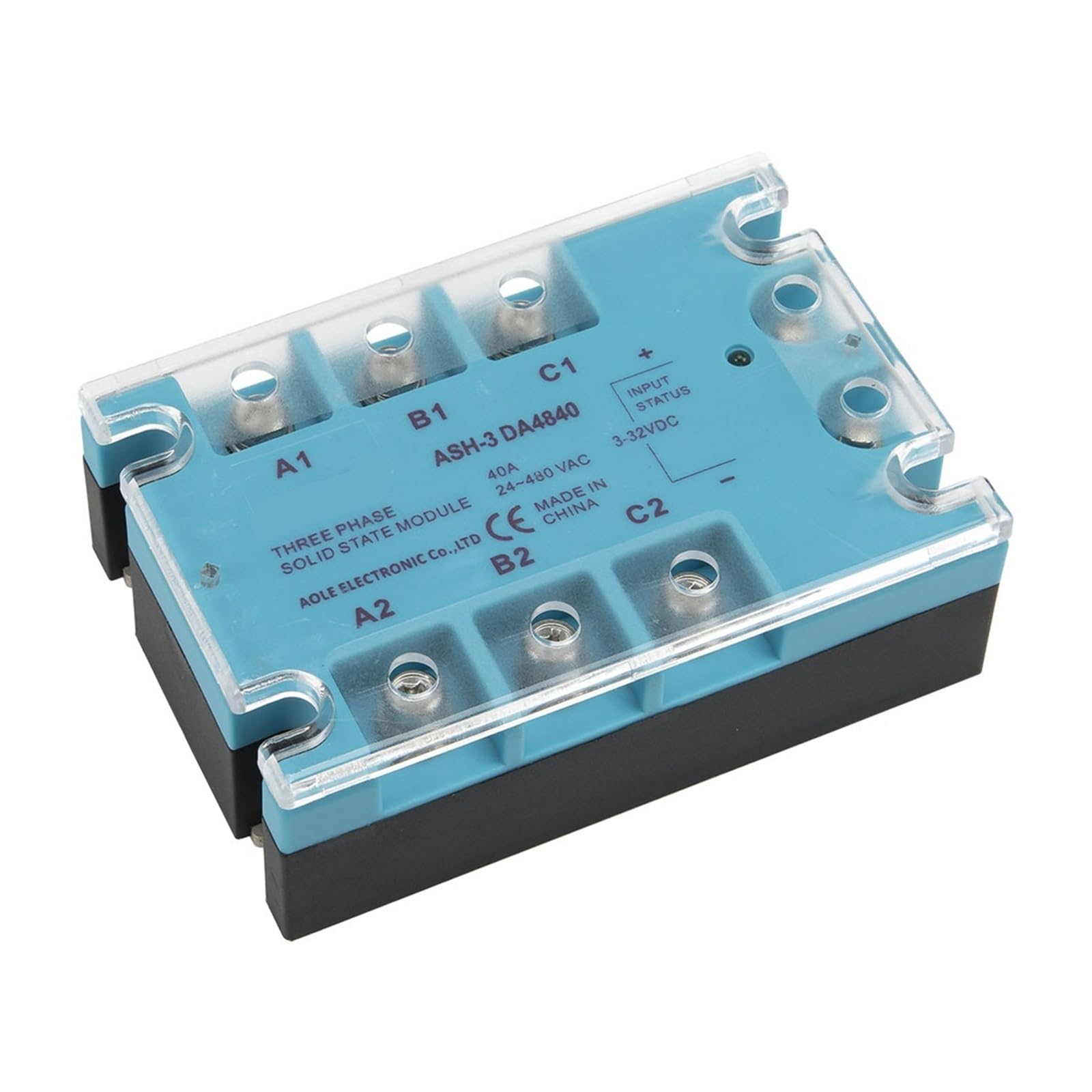 ICXLPMC 1pc TSR-40DA three phase DC to AC 40A 90-480VAC solid state relay/SSR ASH-3 DA4840