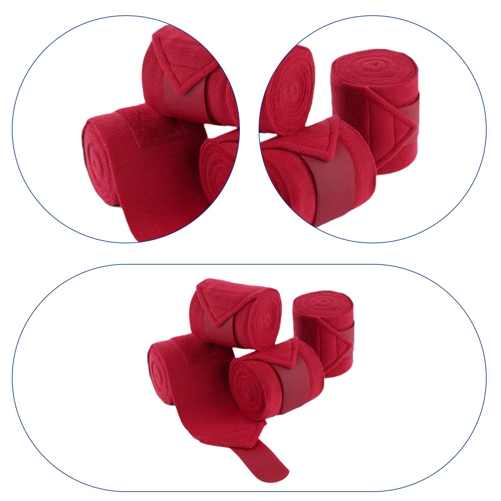 Set mit 4 Schutzbandagen für Arbeitspferdegliedmaßen, Fleece, für Sport Und Arbeitsaktivitäten.
