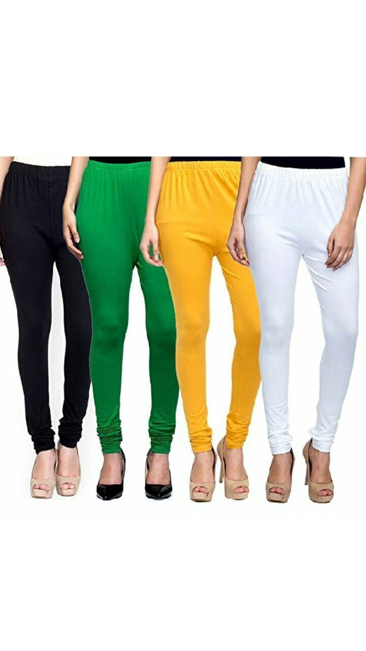 Blue Eyes Ladies Leggins Multi color-Combo of 4Set