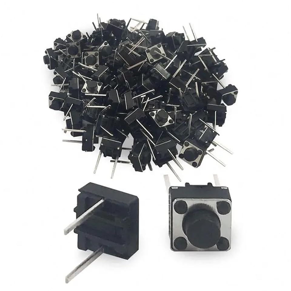 20 Boutons-poussoirs Tactiles Momentanés 6x6x5,5 Mm - Angle Droit, Neufs, Marque Uxcell