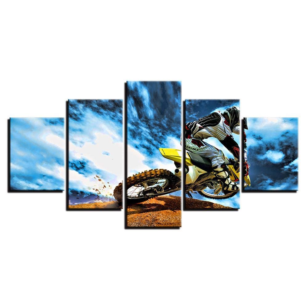 Art Racing Rider Impression Moderne pour Réveiller un Salon Minimaliste