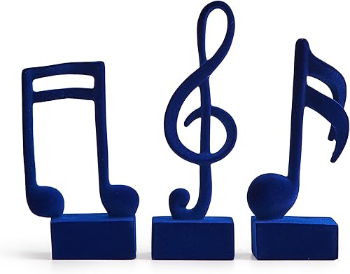 Miniatura 10 de 3 piezas de esculturas doradas de notas musicales, decoración del hogar para decoración de estantes, resina, notas musicales doradas, estatua de