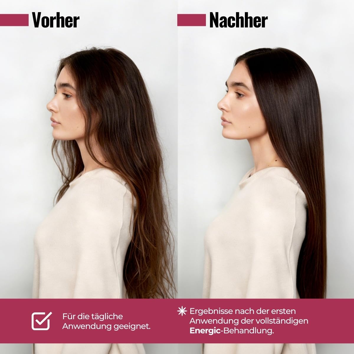 abril et nature - Professionelles Haarpflege-Set Energic - Anti-Frizz - Shampoo-, Maske- und Serum-Set für Haare - Für feuchtigkeitsbedürftiges Haar - Entwirrt, rehydriert und repariert - 550 ml