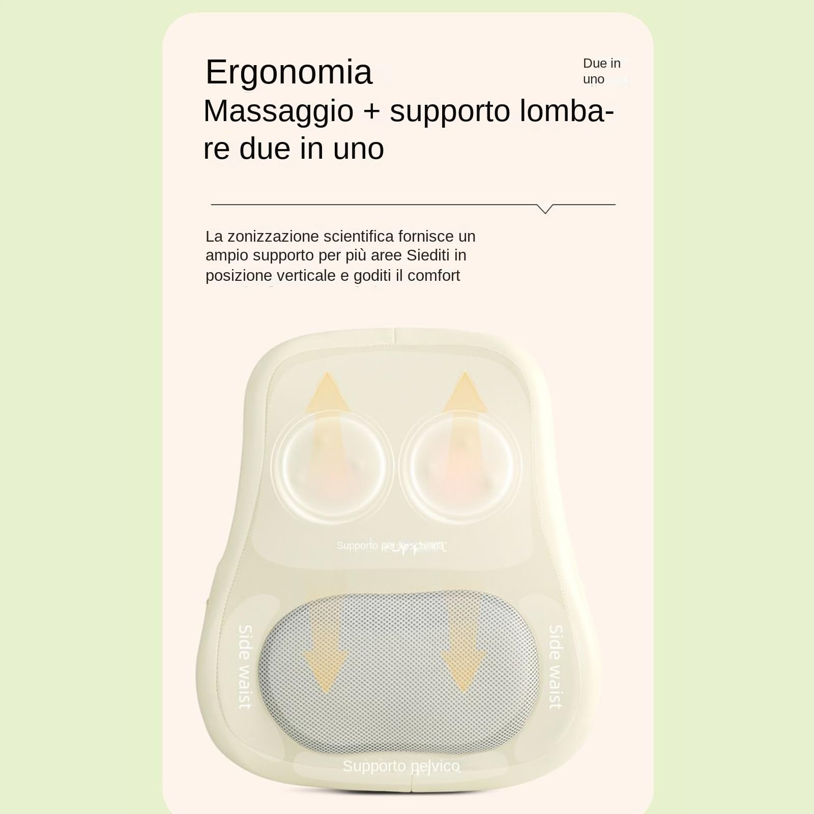 Massaggiatore per la Zona Lombare - Massaggiante Riscaldato per Cervicale,Lombare Elettrico Senza Fili per Auto Ufficio Casa Sport e Viaggio per Uomini e Donne