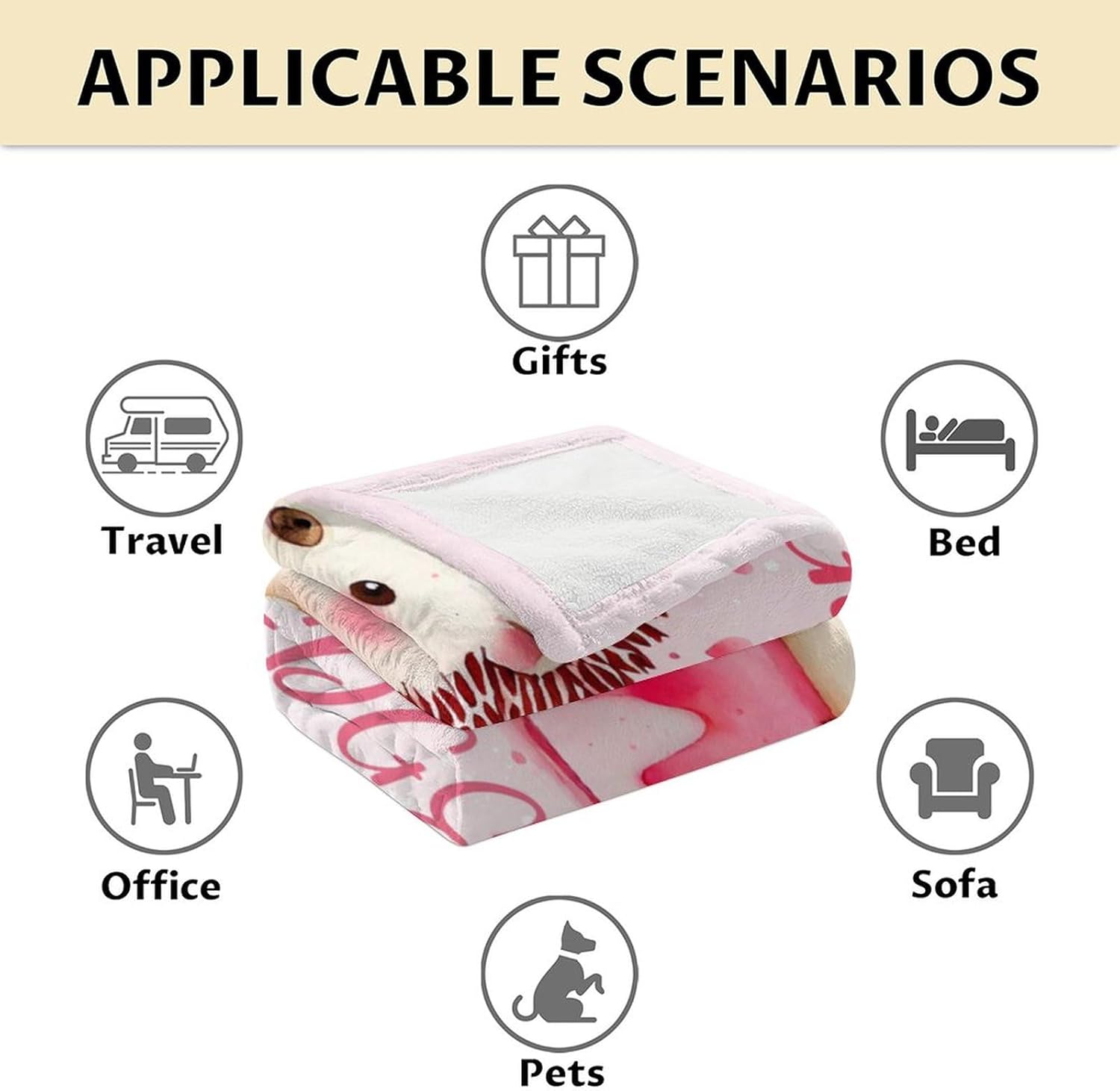 Hedgehog Blanket for Girls - 60"x80" Twin Size - Soft Fuzzy Plush Throws Gifts - Pink Cute Throw Blanket for Bed, Couch & Living Room